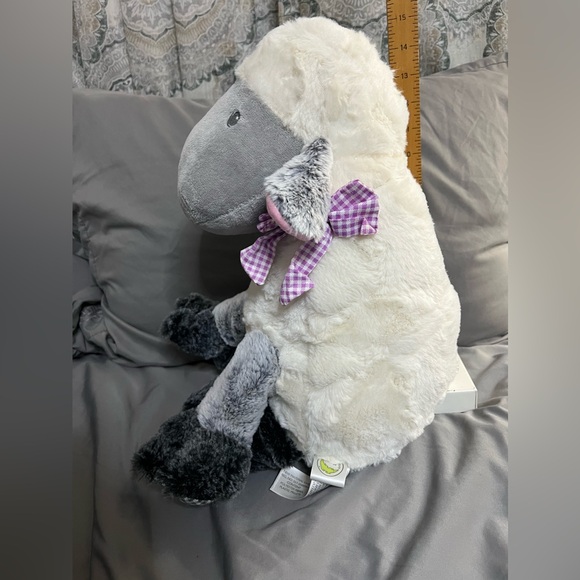 Animal Adventure Cream & Grey Faced Sheep with Gingham Hooves Plush - Picture 5 of 10